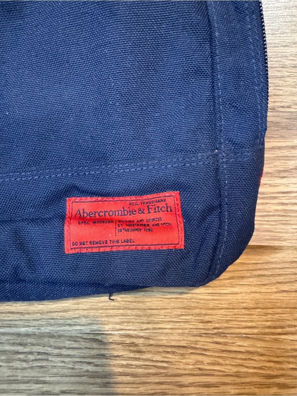 Abercrombie & Fitch Navy Canvas Bag Women's Backpack Purse Red Accents Y2K